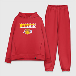 Женский костюм оверсайз LA LAKERS NBA ЛЕЙКЕРС НБА, цвет: красный