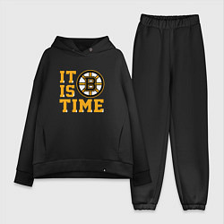 Женский костюм оверсайз It Is Boston Bruins Time, Бостон Брюинз, цвет: черный