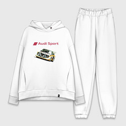 Женский костюм оверсайз Audi Racing team Power, цвет: белый