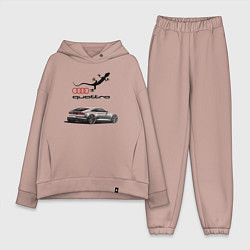 Женский костюм оверсайз Audi quattro Lizard, цвет: пыльно-розовый