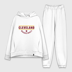 Женский костюм оверсайз Cleveland - Basketball, цвет: белый