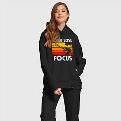 Женский костюм оверсайз Never lose focus, цвет: черный — фото 2