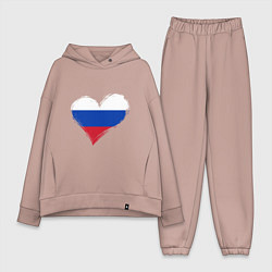 Женский костюм оверсайз Russian Heart, цвет: пыльно-розовый