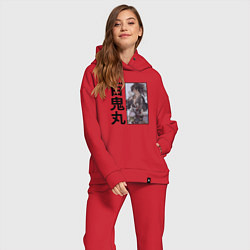 Женский костюм оверсайз Hyakkimaru арт, цвет: красный — фото 2