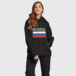 Женский костюм оверсайз Russia - Россия, цвет: черный — фото 2