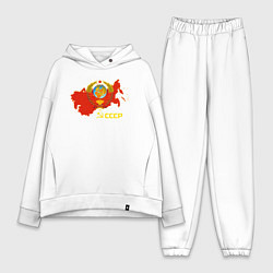 Женский костюм оверсайз Герб Карта СССР