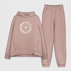 Женский костюм оверсайз Квинтовый круг Джона Колтрейна белый