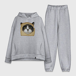 Женский костюм оверсайз Котохлебинг, цвет: меланж