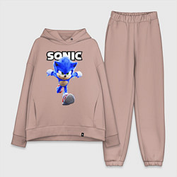 Женский костюм оверсайз Sonic the Hedgehog 2022, цвет: пыльно-розовый