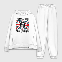 Женский костюм оверсайз Sex Pistols - God Save The Queen, цвет: белый
