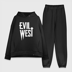 Женский костюм оверсайз Evil west logo