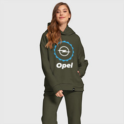 Женский костюм оверсайз Opel в стиле Top Gear, цвет: хаки — фото 2