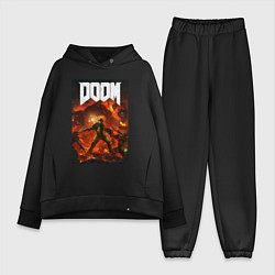 Женский костюм оверсайз Doom slayer - hell, цвет: черный