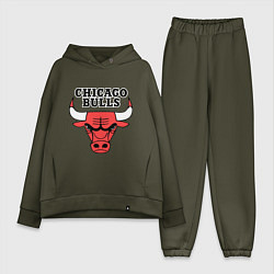 Женский костюм оверсайз Chicago Bulls, цвет: хаки