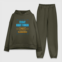 Женский костюм оверсайз Игра Friday Night Funkin pro gaming, цвет: хаки