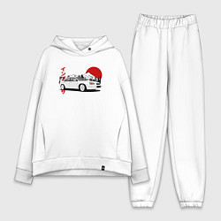 Женский костюм оверсайз Subaru Impreza WRX Sti Retro JDM, цвет: белый