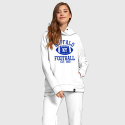 Женский костюм оверсайз Баффало американский футбол, цвет: белый — фото 2