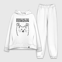 Женский костюм оверсайз Bring Me the Horizon - rock cat, цвет: белый