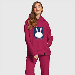 Женский костюм оверсайз Funny - Bunny, цвет: маджента — фото 2