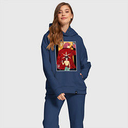 Женский костюм оверсайз Kumatetsu and Ren art, цвет: тёмно-синий — фото 2