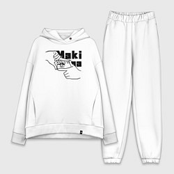 Женский костюм оверсайз Глаза Макимы, цвет: белый