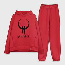 Женский костюм оверсайз Quake II logo, цвет: красный
