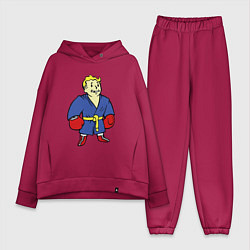 Женский костюм оверсайз Vault boy - boxer, цвет: маджента