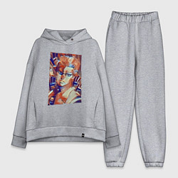 Женский костюм оверсайз Йошикаге Кира - серийный убийца, цвет: меланж