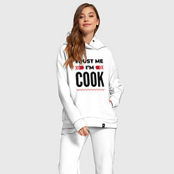 Женский костюм оверсайз Trust me - Im cook, цвет: белый — фото 2