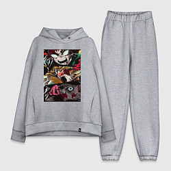 Женский костюм оверсайз Коллаж клинок рассекающий демонов