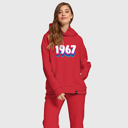 Женский костюм оверсайз Made in 1967 vintage art, цвет: красный — фото 2