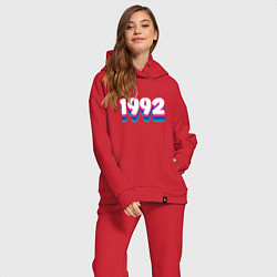 Женский костюм оверсайз Made in 1992 vintage art, цвет: красный — фото 2