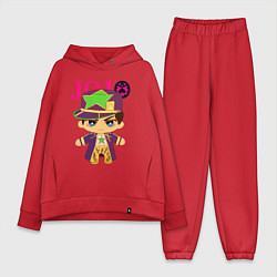 Женский костюм оверсайз Little Jotaro Cujo - JoJo Bizarre Adventure, цвет: красный