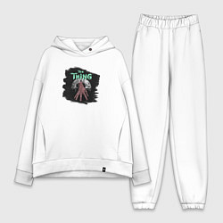 Женский костюм оверсайз Вещь - Уэнздей арт, цвет: белый