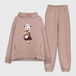 Женский костюм оверсайз Ноэлль угощает панкейками, цвет: пыльно-розовый