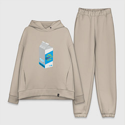Женский костюм оверсайз Milk one pack vagodroch, цвет: миндальный