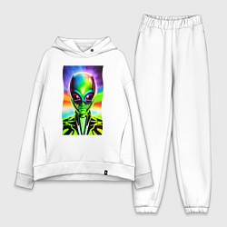 Женский костюм оверсайз Alien - neural network - neon glow - pop art