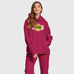 Женский костюм оверсайз Kobe Bryant laking, цвет: маджента — фото 2