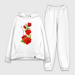 Женский костюм оверсайз Прекрасная Нона - букет из роз