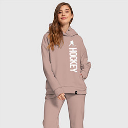Женский костюм оверсайз Hockey, цвет: пыльно-розовый — фото 2