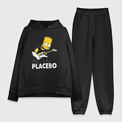 Женский костюм оверсайз Placebo Барт Симпсон рокер, цвет: черный