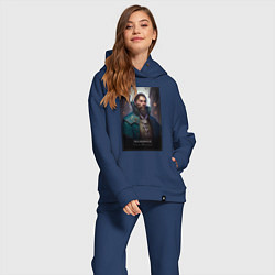 Женский костюм оверсайз Челябинск - персонаж, цвет: тёмно-синий — фото 2