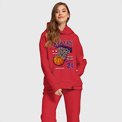 Женский костюм оверсайз LA Lakers Kobe, цвет: красный — фото 2