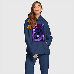 Женский костюм оверсайз Subnautica подводный монстр, цвет: тёмно-синий — фото 2