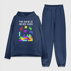 Женский костюм оверсайз Tetris - the game is never over, цвет: тёмно-синий