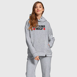 Женский костюм оверсайз Future milf star, цвет: меланж — фото 2