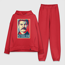Женский костюм оверсайз Stalin USSR, цвет: красный