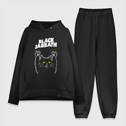 Женский костюм оверсайз Black Sabbath rock cat