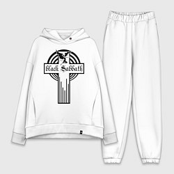 Женский костюм оверсайз Black Sabbath Cross, цвет: белый