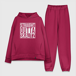 Женский костюм оверсайз Straight outta Skalitz, цвет: маджента